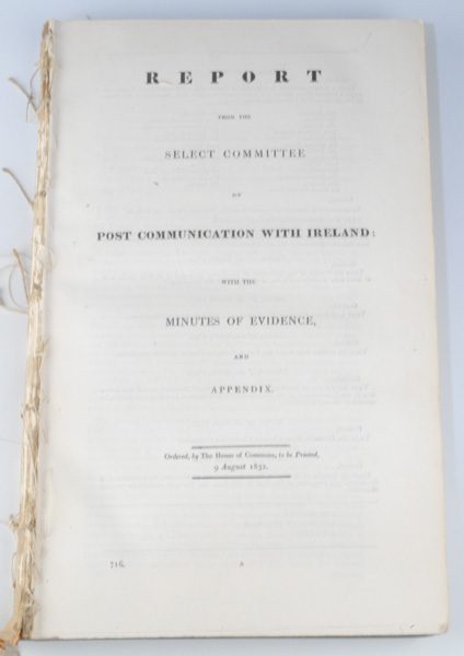 1876: Report from the Select Committee on Local Government and Taxation of Towns Ireland at Whyte's Auctions