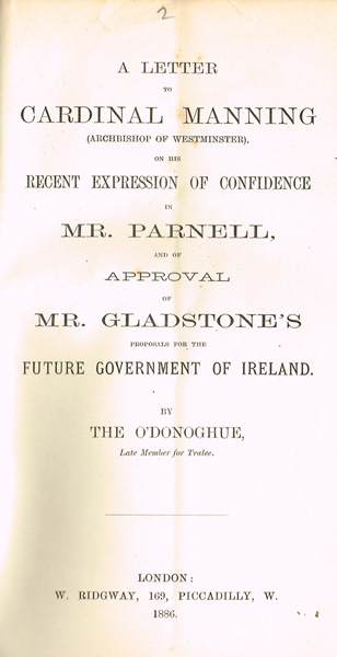 1867-1892: Collection of mainly Irish political pamphlets at Whyte's Auctions