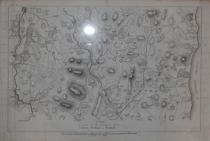 19th Century: Map of counties Carlow, Wexford & Wicklow at Whyte's Auctions