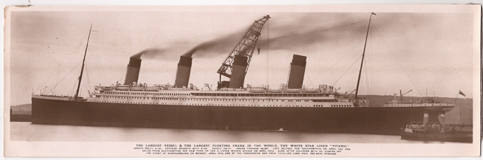 1912 (15 April) RMS Titanic postcards collection including leaving Belfast for Southampton at Whyte's Auctions