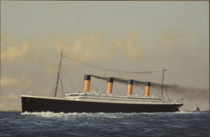 1912 (April 11) James Morton painting of Titanic passing the Fastnet at Whyte's Auctions