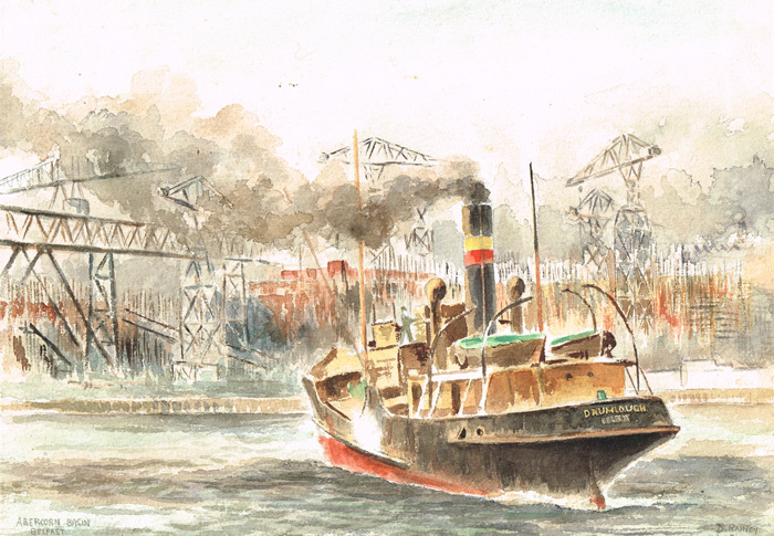 20th Century: Dan Rainey historical Belfast maritime and shipping watercolours and pen and ink drawings at Whyte's Auctions