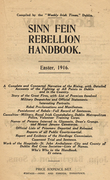 1916-21: Sinn Fein Rebellion Handbook and Documents Relative to the Sinn Fein Movement at Whyte's Auctions
