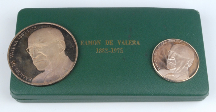 1975: amon de Valera Silver Commemorative Medals at Whyte's Auctions