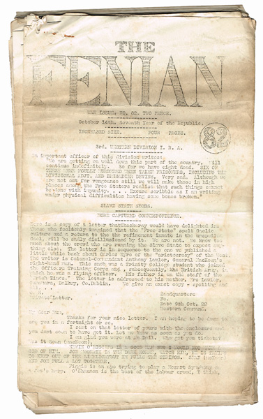 1923: Civil War Anti-Treaty newspaper The Fenian editions at Whyte's Auctions