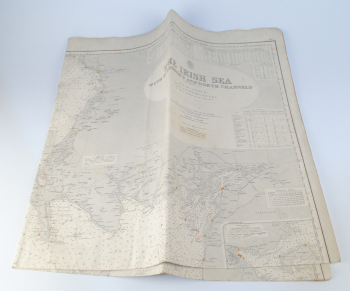 circa 1940: Navigational Maps including The Irish Sea at Whyte's Auctions