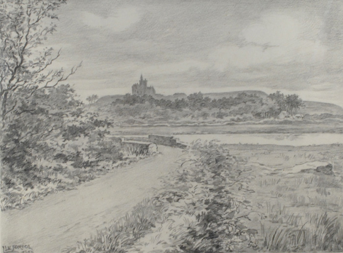 1955: Historical pencil drawings of Classiebawn Castle and Benwiskin, Sligo at Whyte's Auctions