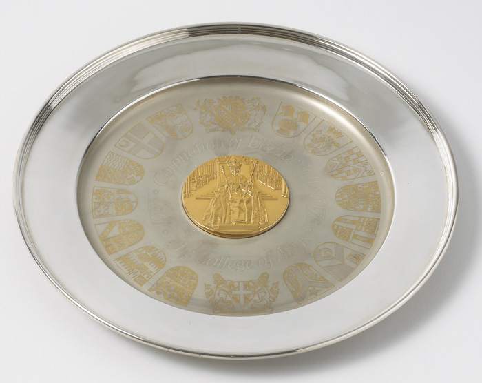 1978: Coronation of Queen Elizabeth The College of Arms Commemorative Silver & Gilt Plate at Whyte's Auctions