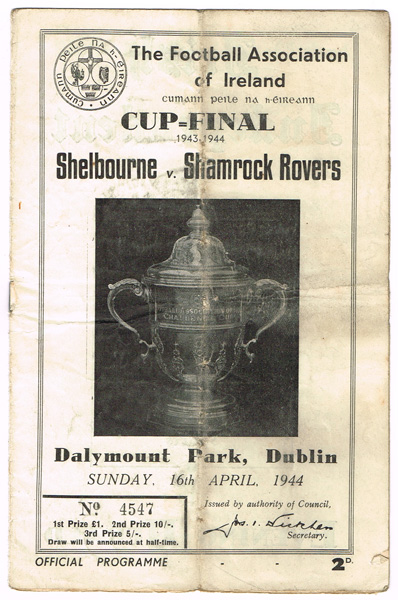 Soccer 1940s-70s League of Ireland programmes including 1944 FAI Cup Final at Whyte's Auctions