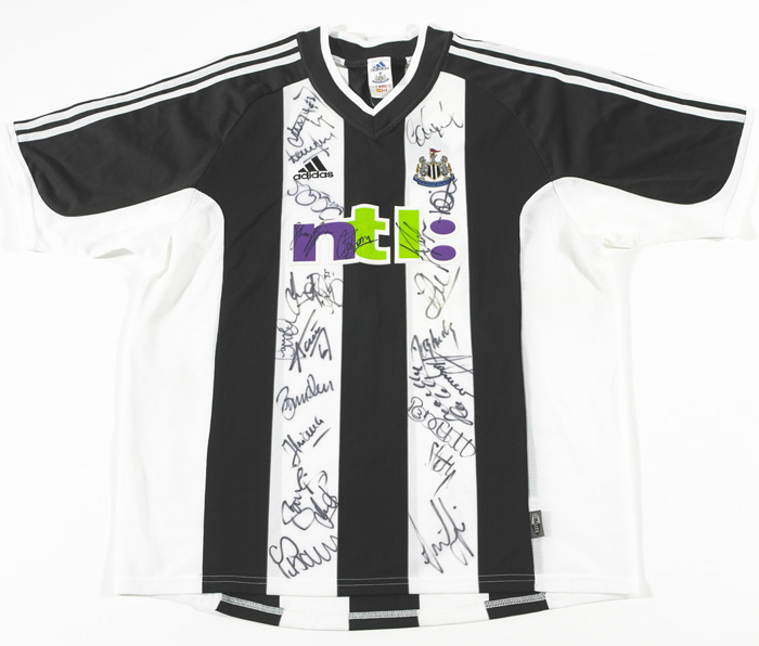 Soccer: Newcastle United jersey signed by Given, Shearer and six other players at Whyte's Auctions