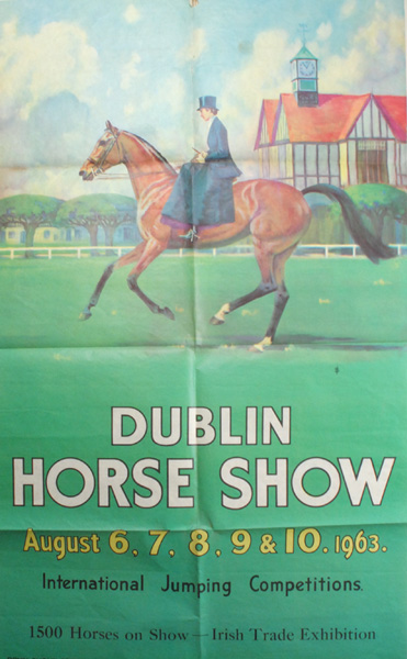 1963: Dublin Horse Show 'International Jumping Competitions' poster at Whyte's Auctions