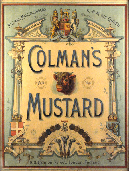 19th Century: Colman's Mustard Victorian advertisement sign at Whyte's Auctions