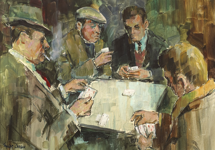 POKER SCHOOL by Robert Taylor Carson HRUA (1919-2008) at Whyte's Auctions