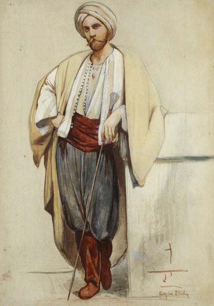 EDMOND O'DONOVAN AS AN ORIENTAL, c.1883-84 by Aloysius C. O’Kelly sold for €3,200 at Whyte's Auctions