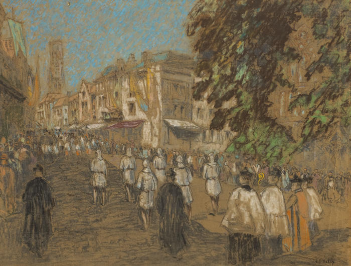 F�TES DE JEANNE D'ARC, RELIGIOUS PROCESSION ORL�ANS, FRANCE by Aloysius C. O�Kelly (1853-1936) at Whyte's Auctions