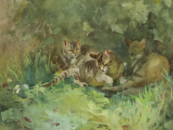CATS BENEATH A WALL by Mildred Anne Butler sold for �1,400 at Whyte's Auctions