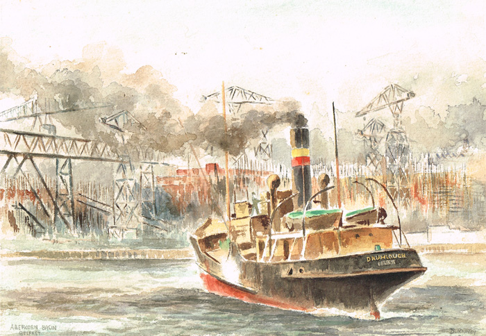 HISTORICAL BELFAST MARITIME AND SHIPPING WATERCOLOURS AND PEN AND INK DRAWINGS by Dan Rainey (fl.1930s) at Whyte's Auctions
