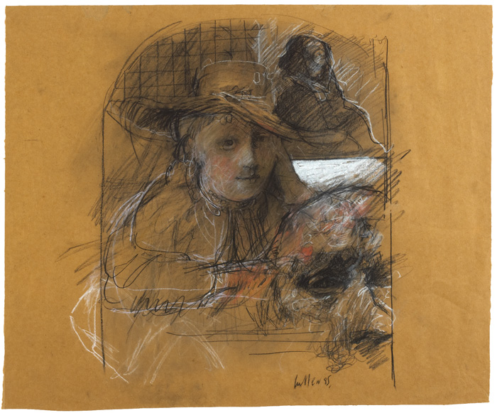 STUDY AFTER REMBRANDT, 1985 by Charles Cullen (b.1939) at Whyte's Auctions