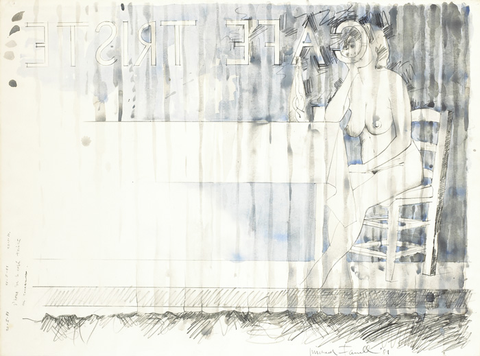 CAF TRISTE, 1981 by Micheal Farrell (1940-2000) at Whyte's Auctions