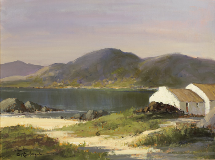 ON THE ROAD TO ROUNDSTONE, COUNTY GALWAY by George K. Gillespie RUA (1924-1995) at Whyte's Auctions
