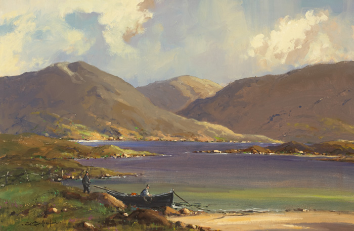 AT MAGHERY, NEAR ARDARA, COUNTY DONEGAL by George K. Gillespie RUA (1924-1995) at Whyte's Auctions