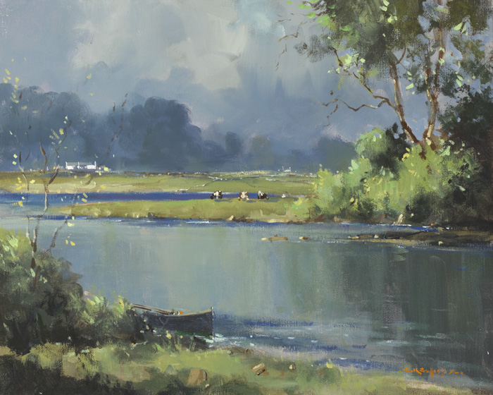 RIVER LAGAN, NEAR DROMORE COUNTY DOWN by George K. Gillespie RUA (1924-1995) at Whyte's Auctions