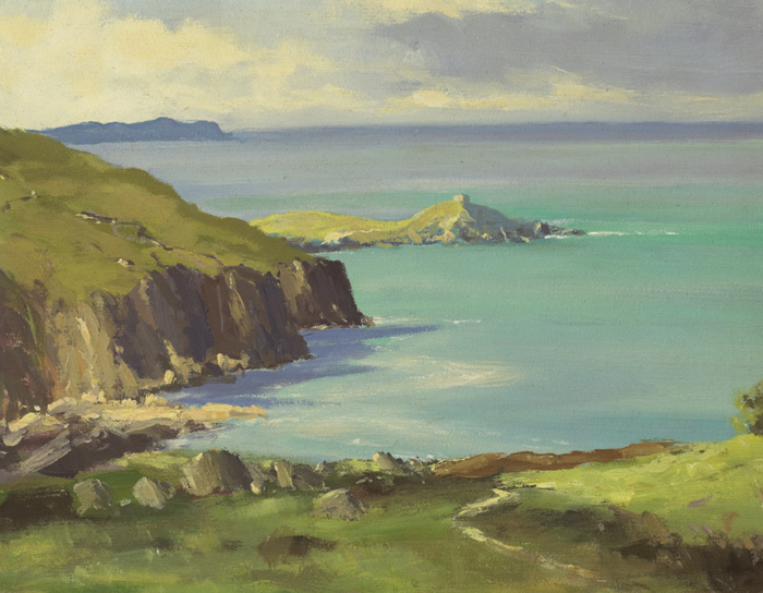 TORR HEAD, ANTRIM COAST, 1977 by George K. Gillespie RUA (1924-1995) at Whyte's Auctions