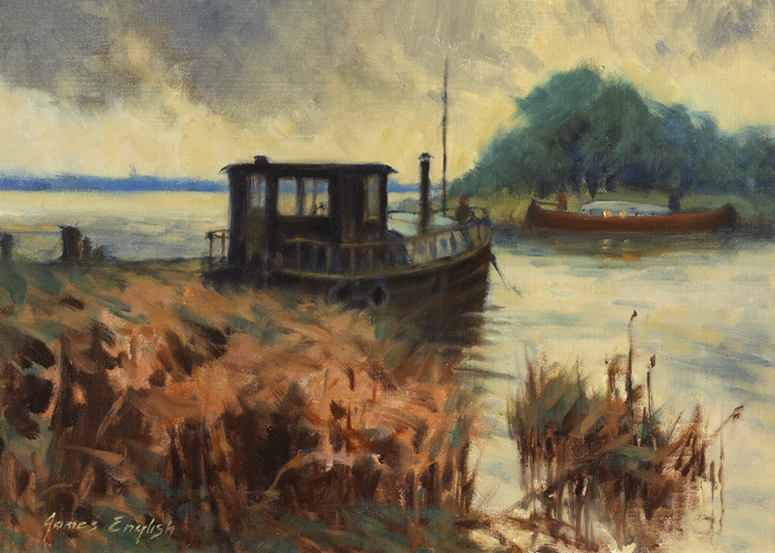 SHANNON BARGES by James English sold for �1,100 at Whyte's Auctions