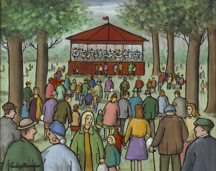 THE MERRY-GO-ROUND by Gladys Maccabe MBE HRUA ROI FRSA (1918-2018) at Whyte's Auctions