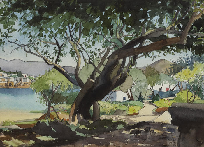 CAROB TREE, ELOUNDA, GREECE, 1983 by Clare Cryan sold for �500 at Whyte's Auctions