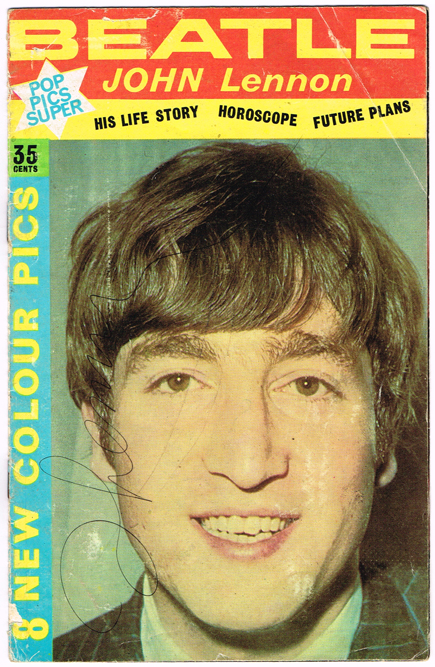 John Lennon: Autograph on Beatles magazine, 1963 at Whyte's Auctions