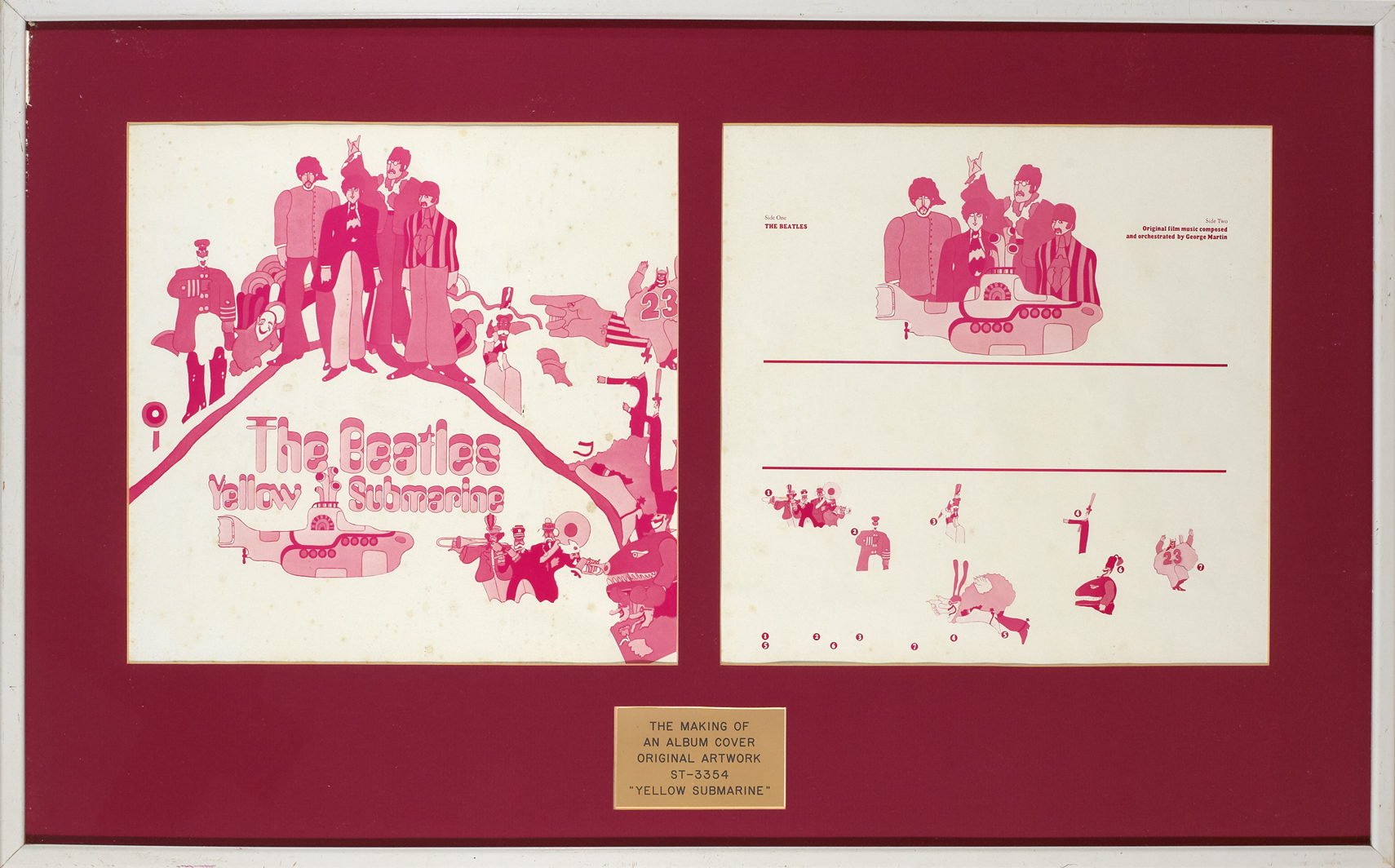 The Beatles: Original 'Yellow Submarine' album cover proof at Whyte's Auctions