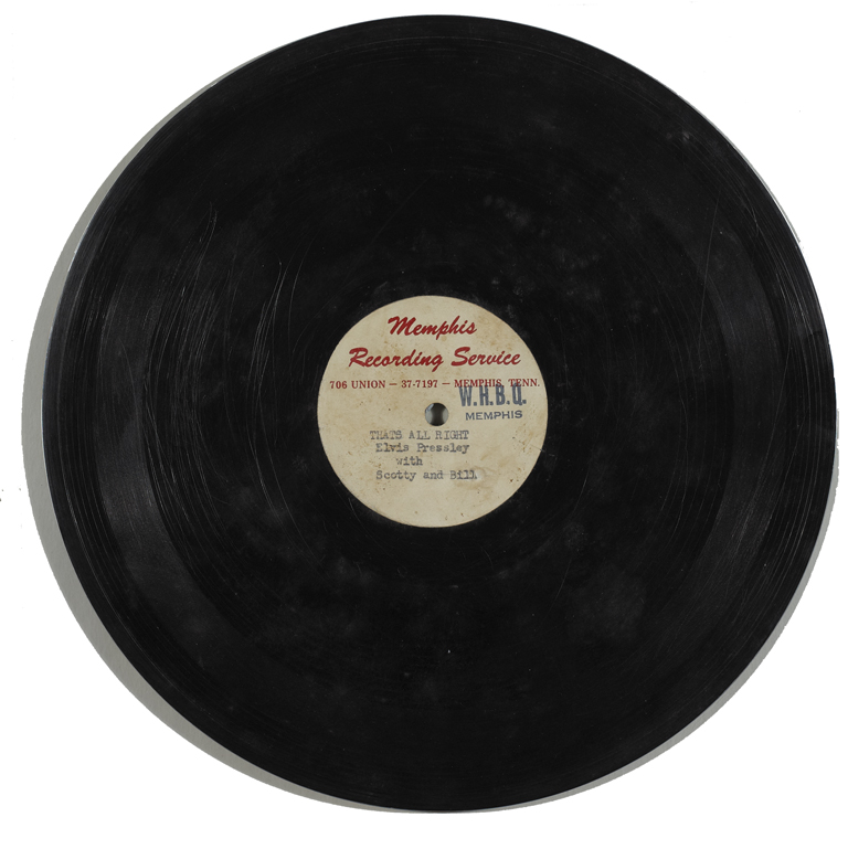 Elvis Presley: 'That's All Right Mama' the unique acetate played and broadcast by Dewey Phillips in 1954 at Whyte's Auctions