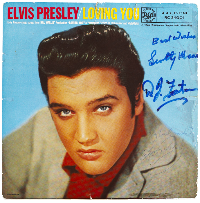 Elvis Presley and The Jordanaires: Autographed 'Loving You' album at Whyte's Auctions