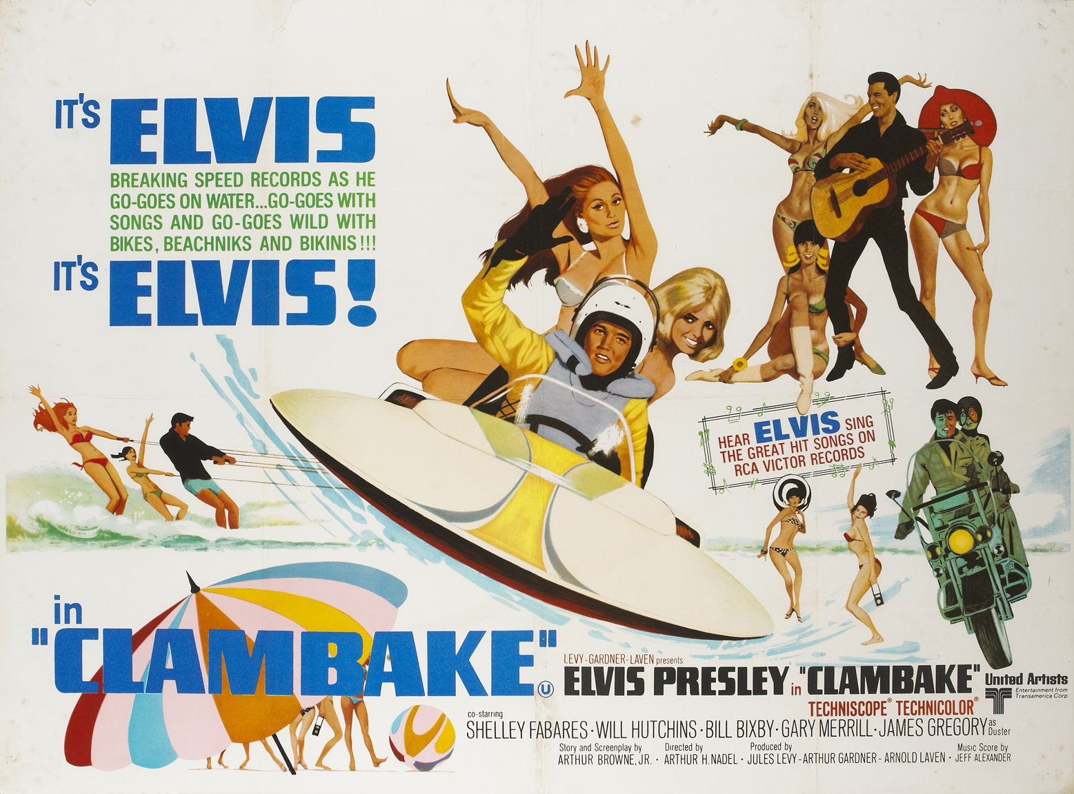 Elvis Presley: Clambake Levy-Gardner-Laven 1967 promotional poster at Whyte's Auctions