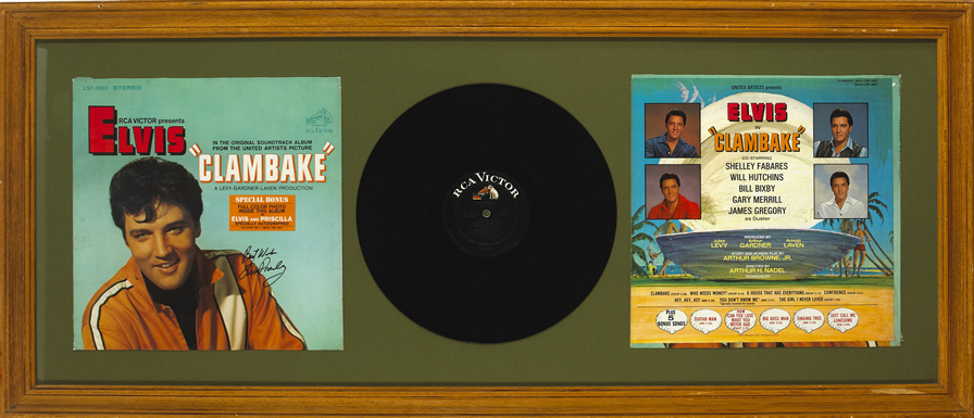 Elvis Presley: 'Clambake' album with autograph on sleeve cover at Whyte's Auctions