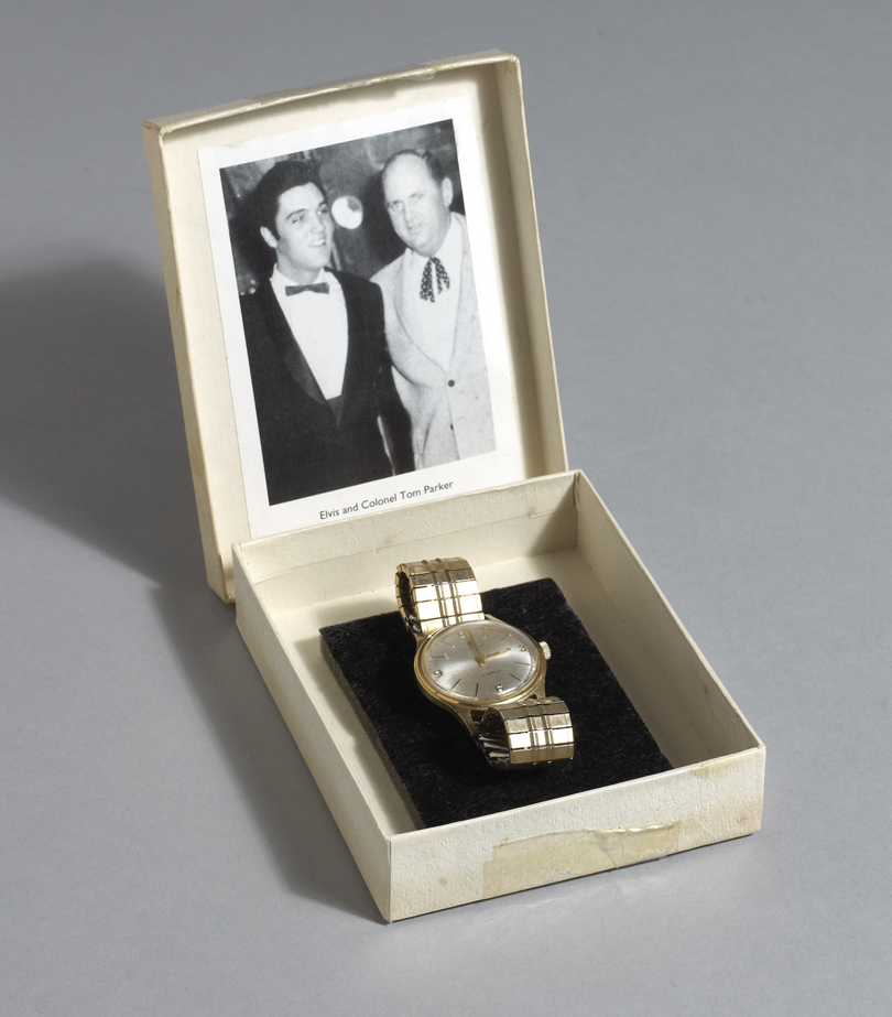 Elvis Presley: Engraved Sovereign Watch gifted to Colonel Tom Parker at Whyte's Auctions