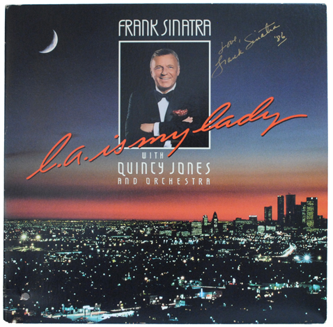 Frank Sinatra: Autograph on L.A. Is My Lady album cover, 1986 at Whyte's Auctions