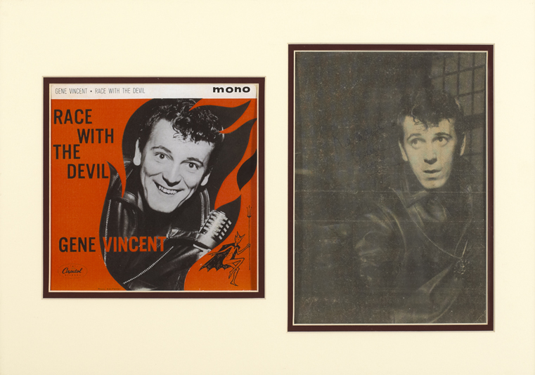 Gene Vincent: Autographed photograph and album sleeve at Whyte's Auctions