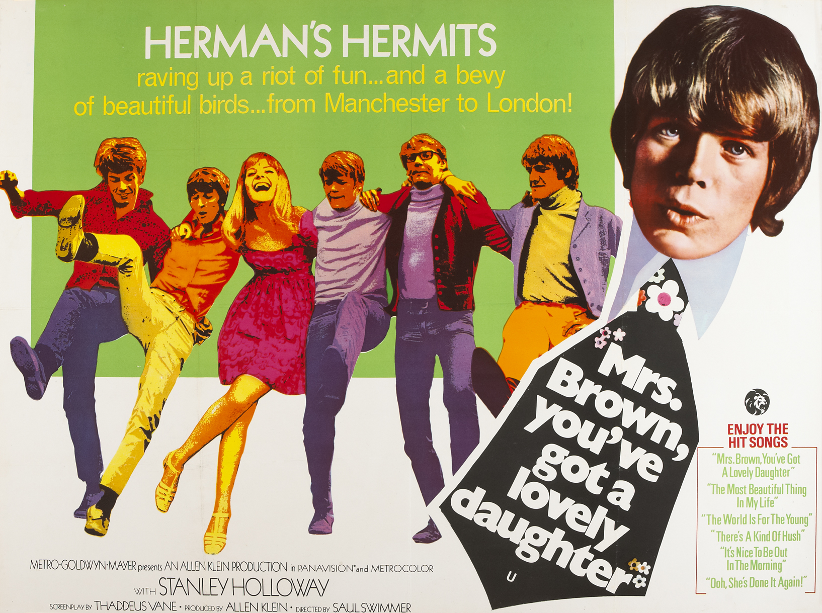 Herman's Hermits: Mrs. Brown, You've Got a Lovely Daughter Metro-Goldwyn-Mayer 1968 promotional poster at Whyte's Auctions