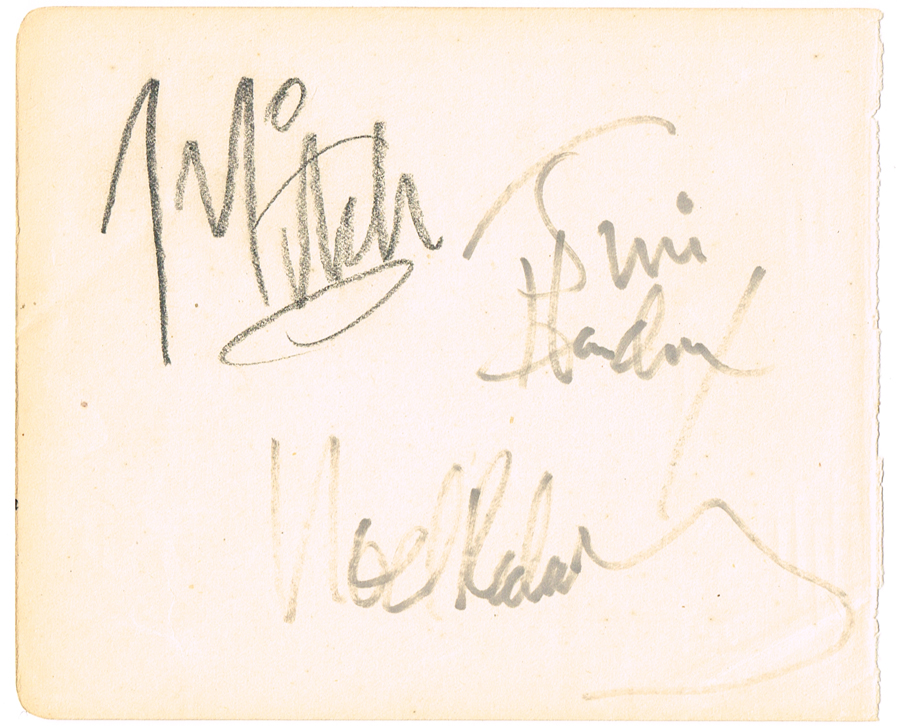 The Jimi Hendrix Experience: Set of autographs at Whyte's Auctions
