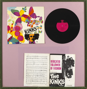 The Kinks: 'Face to Face' export issue album, 1966, framed and a collection of LPs. at Whyte's Auctions