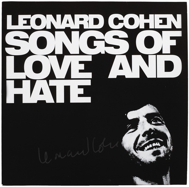 Leonard Cohen: 'Songs of Love and Hate' autographed vinyl album at Whyte's Auctions