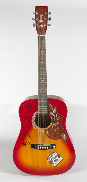 Red Hot Chili Peppers: Guitar signed by Flea and Chad Smith at Whyte's Auctions