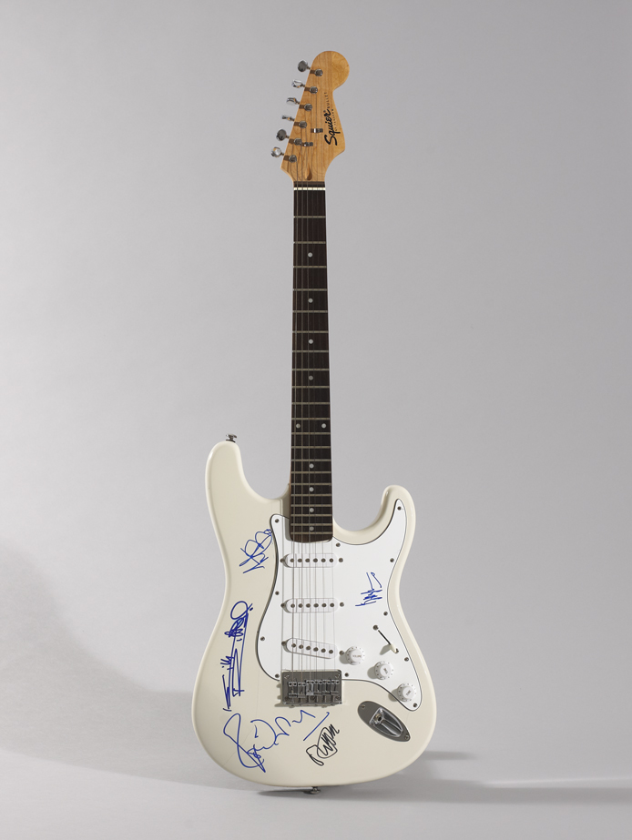 The Rolling Stones: Autographed Fender Stratocaster Squier guitar at Whyte's Auctions