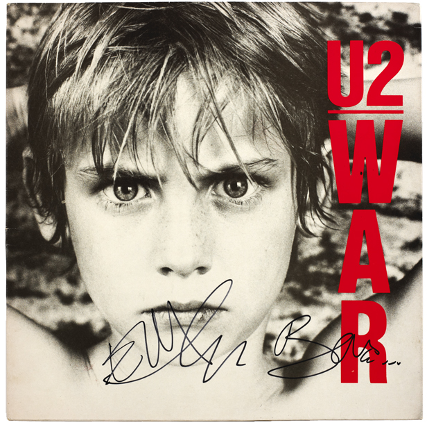 U2: 'War' vinyl album signed by Bono and The Edge at Whyte's Auctions