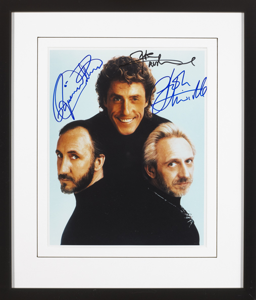 The Who: Set of autographs on photograph at Whyte's Auctions