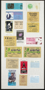 Irish concert tickets collection including Michael Jackson, David Bowie, Eric Clapton etc. at Whyte's Auctions