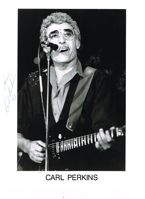 Various Artists: Signed photographs including Jerry Lee Lewis and Carl Perkins at Whyte's Auctions