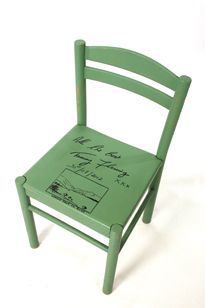 Autographed and decorated chair: Tommy Fleming - Artwork by Pat Goff at Whyte's Auctions